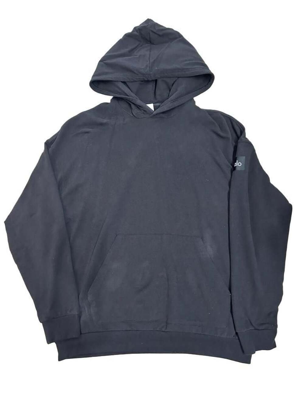 Alo Yoga Double Take Hoodie Size M Black Pullover Sweatshirt